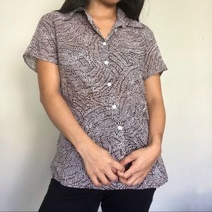 Cold water creek brown button up